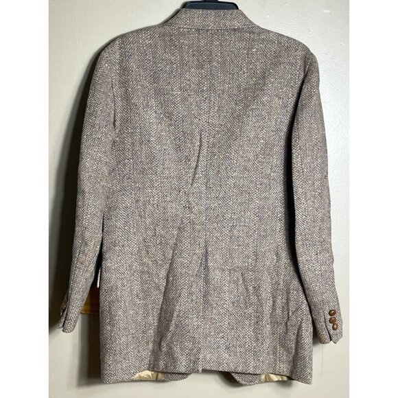 Levis Brown Tweed Sport Coat Blazer Wool Vintage Jacket Mens M-L - Picture 4 of 7